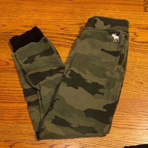 Abercrombie Kids Green Camouflage Joggers